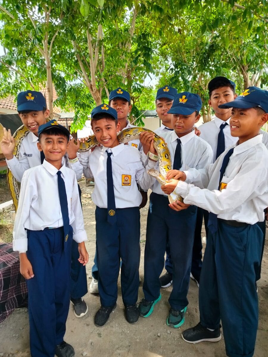 Berinteraksi dengan ular